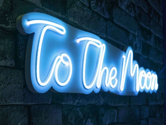 Διακοσμητικό Φωτιστικό Τοίχου To the Moon 395NGR2164 72x2x16cm Led 16,6W Blue Wallity