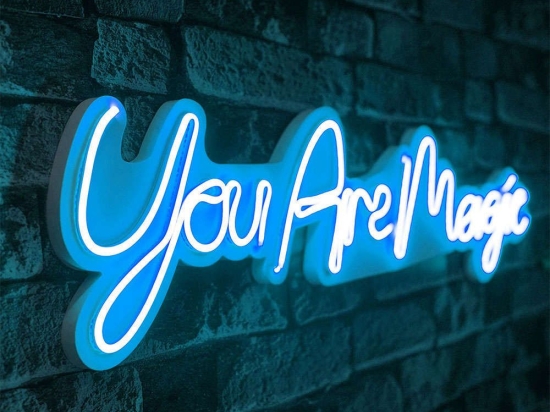 Διακοσμητικό Φωτιστικό Τοίχου You Are Magic 395NGR2214 69x2x18cm Led 19,6W Blue Wallity