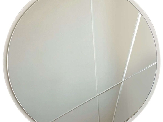 Καθρέπτης Τοίχου 552NOS2147 60x60cm White Aberto Design Mdf,Γυαλί