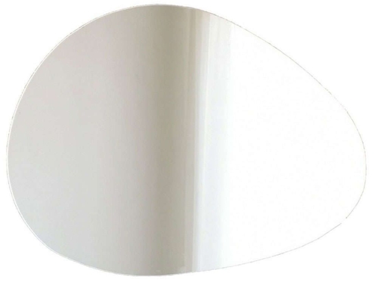 Καθρέπτης Τοίχου Porto 552NOS2215 76x2,2x50cm White Aberto Design Mdf,Γυαλί