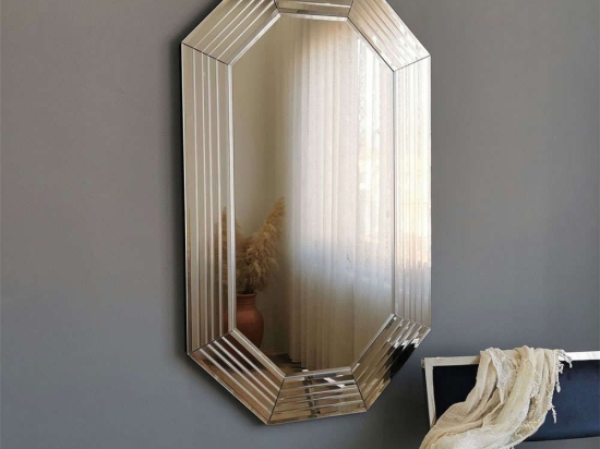 Καθρέπτης Τοίχου 552NOS2184 60x100cm Bronze Aberto Design Mdf,Γυαλί