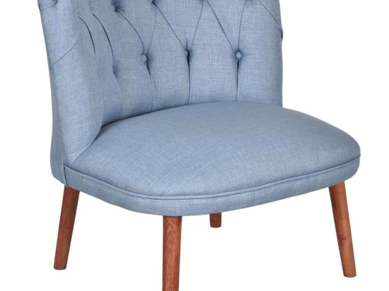 Πολυθρόνα San Fabian 558ZEN1408 78x70x78cm Indigo Blue Polyester,Ξύλο