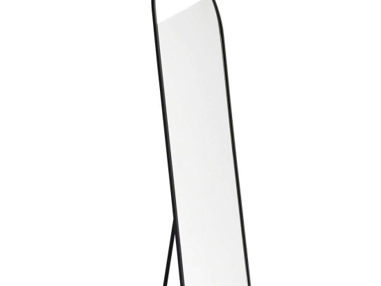 Καθρέπτης Δαπέδου Portal 552NOS2313 65x1,5x180cm Black Aberto Design Μέταλλο,Γυαλί