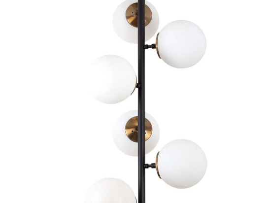 Φωτιστικό Οροφής Fazli 942FLG1198 40x40x83cm 6xE14 40W Black Opviq