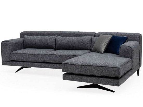 Καναπές Γωνιακός (Δεξιά Γωνία) Jivago 308x198x78cm Grey