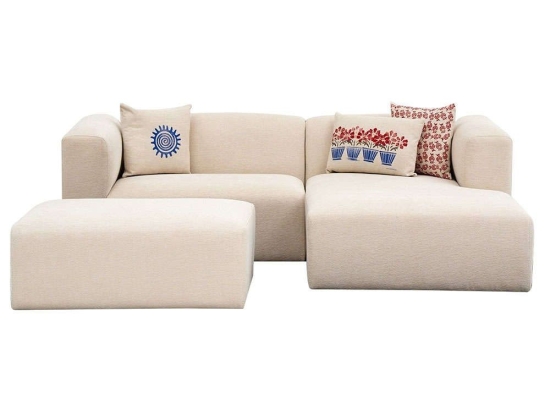 Καναπές Γωνιακός (Δεξιά Γωνία) Linden Mini 825BLC2912 233x158x72cm Cream