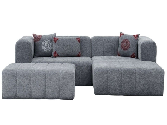 Καναπές Γωνιακός (Δεξιά Γωνία) Beyza Mini 825BLC2897 238x160x73cm Grey