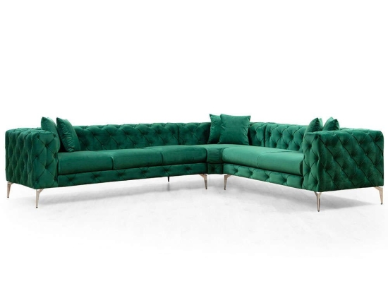 Καναπές Γωνιακός (Δεξιά Γωνία) Como 569HLN1314 310x270x70cm Green