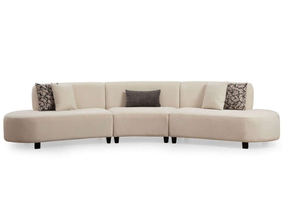 Καναπές Γωνιακός Pars 560ARE1865 390x100x70cm Cream