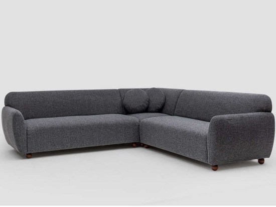 Καναπές Γωνιακός Eddy 560ARE1199 280x93x86cm Dark Grey