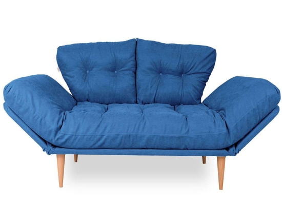 Καναπές - Κρεβάτι Τριθέσιος Nina Daybed 859FTN1351 120x60x40cm Blue