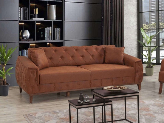 Καναπές - Κρεβάτι Τριθέσιος Marta 867UNQ1527 225x94x85cm Brown