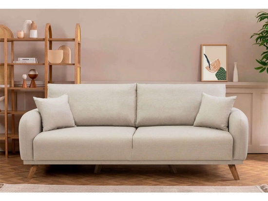 Καναπές - Κρεβάτι Τριθέσιος Hera 867UNQ1949 237x98x90cm Cream