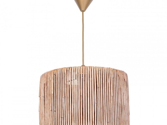 Φωτιστικό Οροφής Zale 207371 Ε27 28x28x65cm Natural Megapap Bamboo,Ξύλο