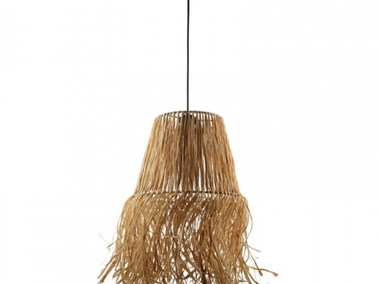 Φωτιστικό Οροφής Zurich 216746 E27 30x30x90cm Natural Megapap Sisal