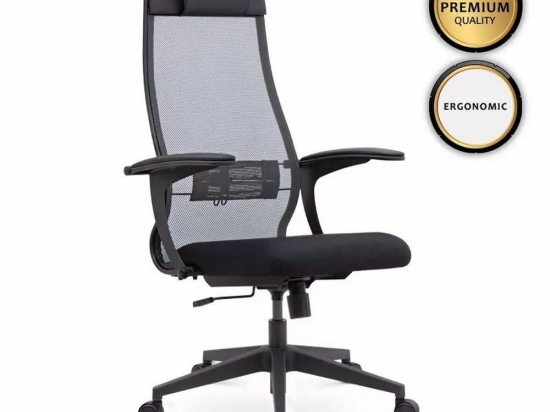 Καρέκλα Γραφείου Εργασίας Antonio 77708 66,5x70x111,8/133cm Black - Grey