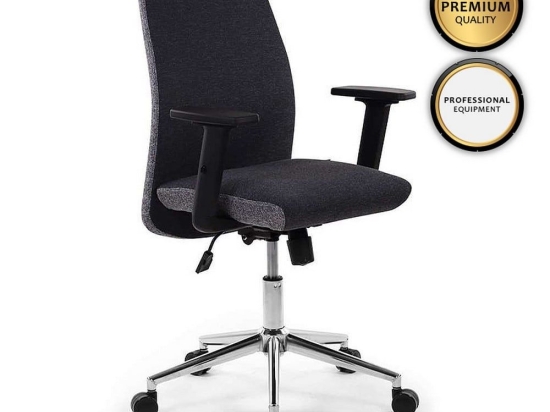 Καρέκλα Γραφείου Εργασίας Finn 125114 61x55x105-113cm Black - Grey