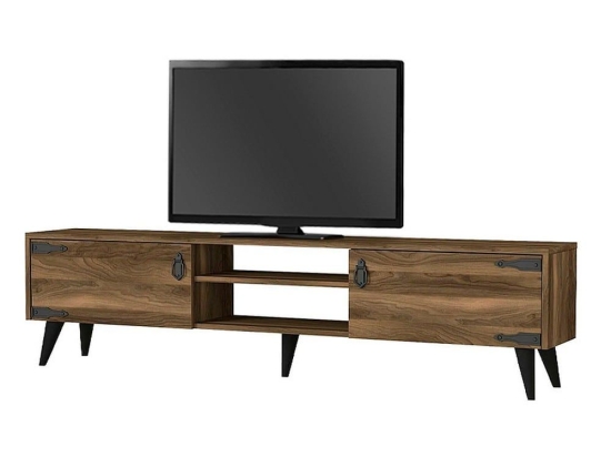 Έπιπλο Tηλεόρασης Donna 212786 180x30x41cm Walnut Μελαμίνη
