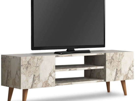 Έπιπλο Τηλεόρασης Etna 0221438 120x30x40cm Marble Effect Beige