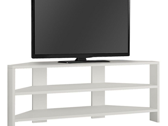 Έπιπλο Tηλεόρασης Γωνιακό Thales 214362 110x36x45cm White Μελαμίνη