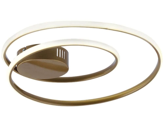 Φωτιστικό Οροφής - Πλαφονιέρα Hermann 0189441 44x44x7cm Led 55W 4000Κ Gold Megapap Μέταλλο