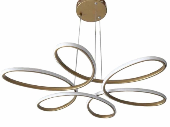 Φωτιστικό Οροφής Herring 0189436 65x65x58cm Led 80W 4000Κ Gold Megapap Μέταλλο