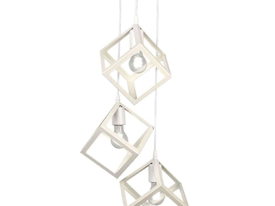 Φωτιστικό Οροφής Thora 0189398 22x22x70cm 3xE27 60W White Megapap Μέταλλο