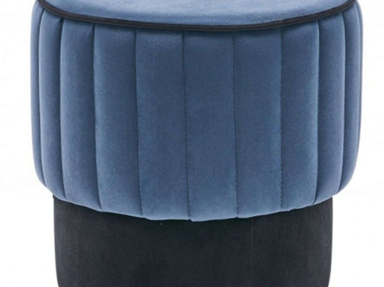 Σκαμπό Rose 0213630 40x40x40cm Blue-Black