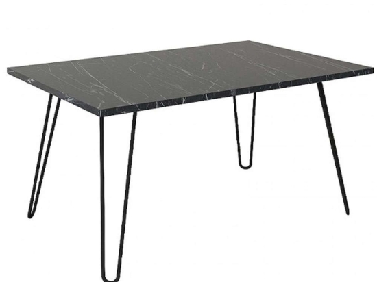 Τραπεζάκι Σαλονιού Deren Marble 0215974 90x60x46,8cm Black