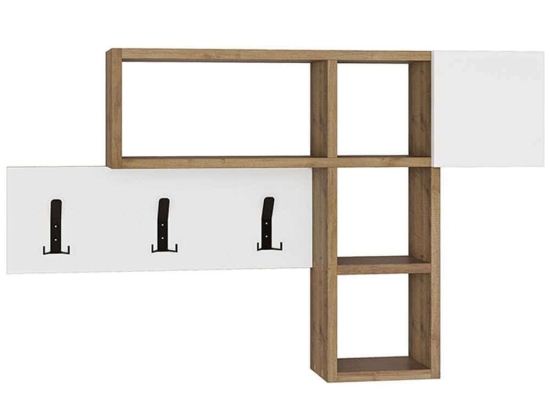 Κρεμάστρα Τοίχου Game 0207537 99,5x15x61cm Natural-White Μελαμίνη,Μέταλλο