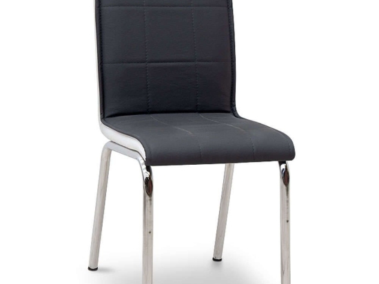 Καρέκλα Τραπεζαρίας Pitt 0128479 39x51x88cm Grey-White Μέταλλο,Τεχνόδερμα