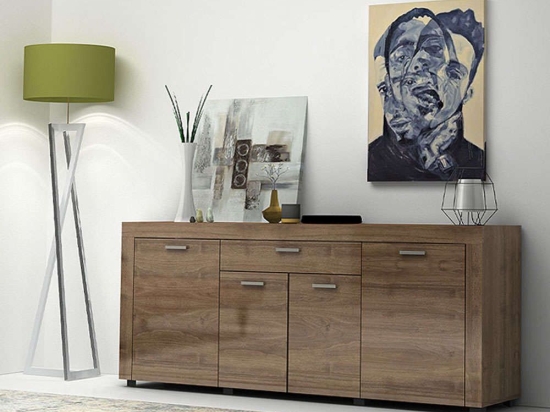 Μπουφές Joseph 0226511 177x40x76cm Walnut Μελαμίνη