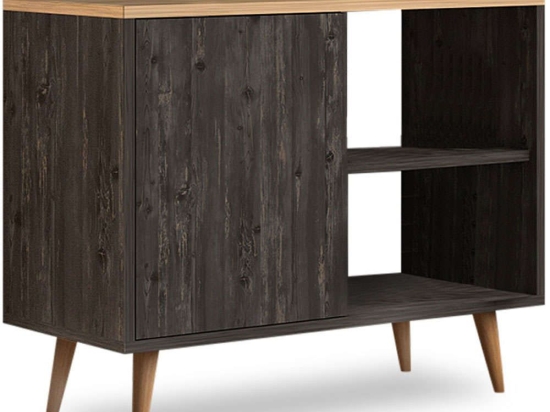Μπουφές Luce 0127280 80x35x66cm Grey-Oak Μελαμίνη