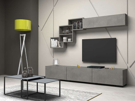 Σύνθεση Τηλεόρασης Free 0123194 210x35x38cm Grey-Anthracite
