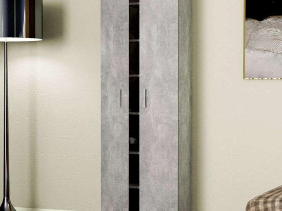 Παπουτσοθήκη - Ντουλάπα Renzo 0212200 60x33x192cm Grey Μελαμίνη