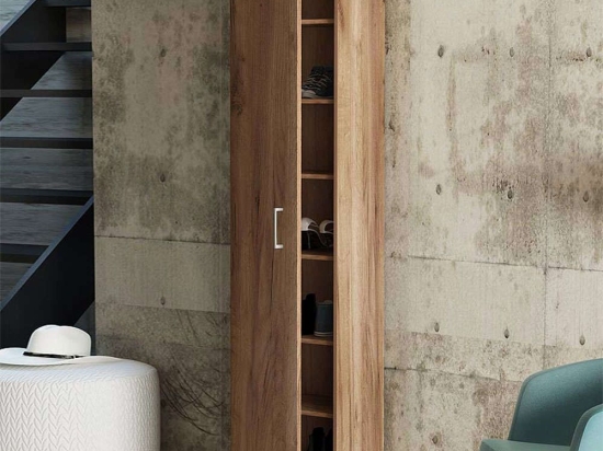 Παπουτσοθήκη Terzo 0204648 45x33x192cm Walnut Μελαμίνη