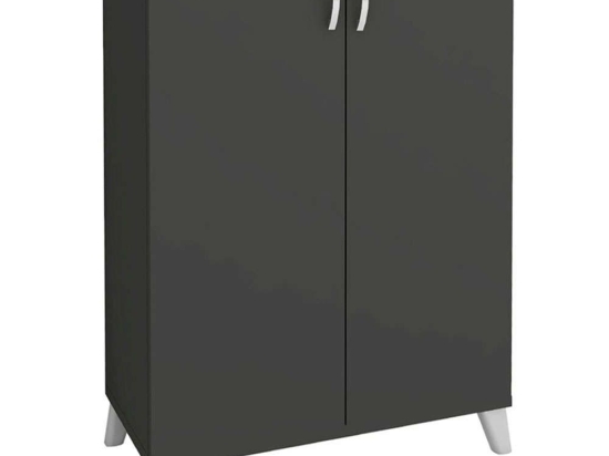 Παπουτσοθήκη - Ντουλάπι Lilly 0212572 72x32,5x88cm Anthracite Μελαμίνη,Πολυπροπυλένιο