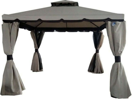 Κιόσκι Βαρέως Τύπου 0109414 300x300cm Αλουμινίου Anthracite Homeplus