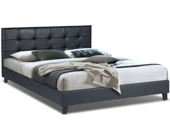 Κρεβάτι Για Στρώμα 160x200cm Sissy 0224246 212,5x166x90cm Black Υπέρδιπλo