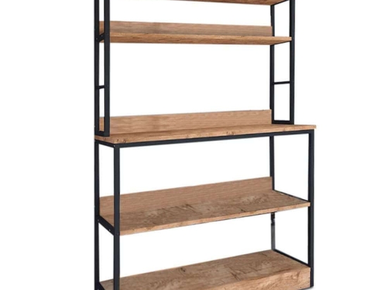 Ραφιέρα Foyer 0220250 101x36x160,7cm Black-Oak