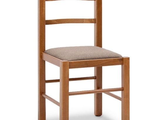Καρέκλα Τραπεζαρίας Virginia 0228346 42,5x42,5x88cm Walnut Ξύλο,Ύφασμα