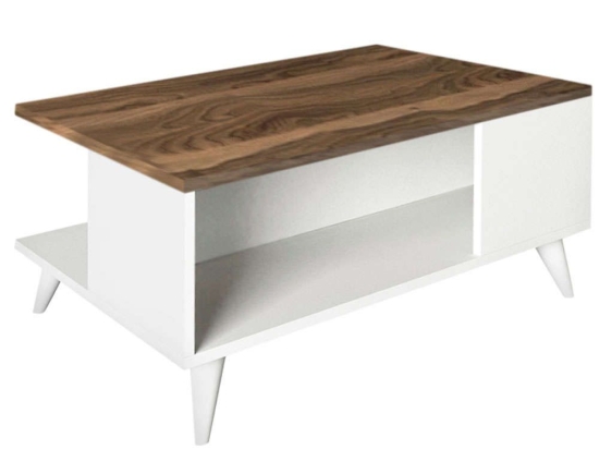 Τραπέζι Σαλονιού Sedra 0228156 90x60x38,6cm White-Walnut