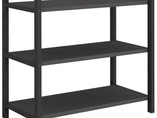 Παπουτσοθήκη Navari 0212541 66x36x70cm Black-Anthracite Μελαμίνη,Μέταλλο