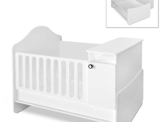 Κρεβάτι Βρεφικό Πολυμορφικό Lora 0228215 133,6x92,5x105cm White Βρεφικό