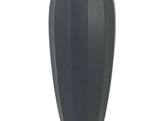 Βάζο Μπόμπα 15-00-22505-35 Φ14x40cm Dark Grey Marhome Κεραμικό