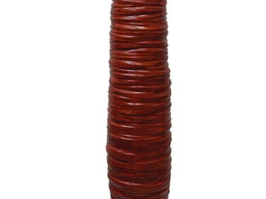 Βάζο Στριφογυριστό 15-00-19802-75 Φ17x75cm Brown Marhome Κεραμικό