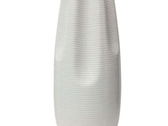 Βάζο Τσαλακωτό 15-00-21305-35 Φ13x33cm White Marhome Κεραμικό