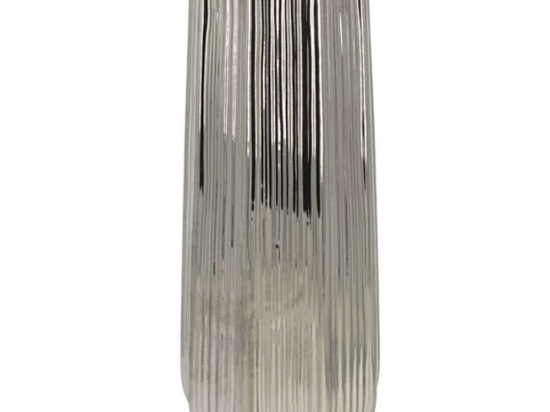 Βάζο 15-00-22927 Φ15x37,5cm Silver Marhome Κεραμικό