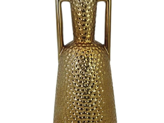 Βάζο - Στάμνα Σφυρήλατη 15-00-22936 13x32cm Bronze Marhome Κεραμικό