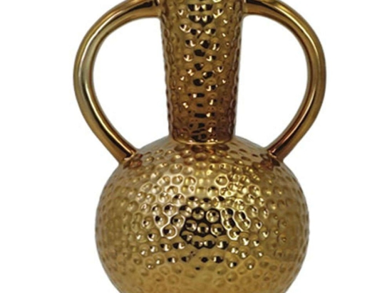Βάζο - Στάμνα Σφυρήλατη 15-00-22937 15x24cm Bronze Marhome Κεραμικό